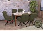 6er-Set Esszimmerstuhl MCW-G66, K&uuml;chenstuhl, drehbar Auto-Position Stoff/Textil