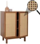 Highboard MCW-M51, Kommode Schrank Sideboard, Stauf&auml;cher, Kubu Rattan...