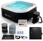 Juskys&reg; Whirlpool SpaLuxe mit LED &ndash; 130 Sprudeld&uuml;sen, 2400W Heizung, 910L