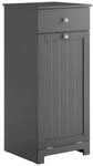 SoBuy Badunterschrank mit 1 Schublade Dunkelgrau 40x38x91cm Modern