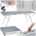 tectake&reg; Aluminium Campingtisch, klappbar, bodenschonende, h&ouml;henverstellbare