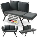 JUSKYS&reg; Gartenbank Calvia - klappbare Bank mit Sonnenliegefunktion f&uuml;r den...
