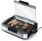 Arendo Gourmet Tischgrill mit Glasabdeckung - Elektrogrill - Barbecue - f&uuml;r...