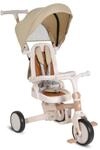 Byox Dreirad, Tricycle Compacto 4 in 1 Schiebegriff klappbar Gurt umbaubar EVA...