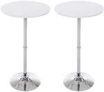 CLP 2er Set Metall-Stehtische Mit Runder Holztischplatte &Oslash; 60 CM H&ouml;he: 110 CM