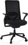hjh OFFICE High End B&uuml;rostuhl VERVIO Stoff / Netzstoff mit Armlehnen