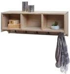 Wandregal MCW-K49, Garderobe Wandgarderobe Regal, 3 Stauf&auml;cher 5 Haken...