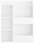 SoBuy Kinderregal mit 5 F&auml;chern Wei&szlig; 80x34x104cm Modern