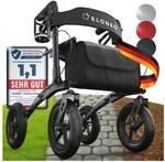 ELONEO Rollator faltbar und leicht mit Sitz, Outdoor Rollator mit Luftbereifung,
