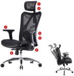 SIHOO B&uuml;rostuhl Schreibtischstuhl, ergonomisch, verstellbare Armlehne, 150kg