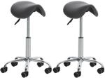 CLP 2er Set Arbeitshocker Reno Kunstleder I Sitzhocker Mit Metallgestell Und
