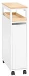 SoBuy Toilettenschrank mit Toilettenpapierhalter und 3 Schubladen Holzfarbe
