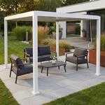 Pergola MCW-P65, Terrassen&uuml;berdachung Gartenpavillon Lamellen-Pavillon,