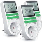 BEARWARE 3x Zeitschaltuhr, digital, programmierbar, LCD Display, Steckdosen...