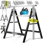 MASKO&reg; Teleskop-Arbeitsbock Untergestell Klappbock max. Belastbarkeit 200 kg...