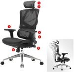 SIHOO B&uuml;rostuhl Schreibtischstuhl ergonomisch, Lordosenst&uuml;tze hohe...
