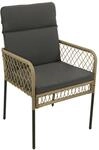 DEGAMO Sessel RAPALLO, Metall + Geflecht naturfarben, mit Polster