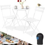 KESSER&reg; Bistroset 3-teilig Bistrotisch mit 2 klappbaren St&uuml;hle Set Balkonset