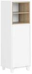 SoBuy Badezimmerschrank mit ausklappbarem W&auml;schesack Wei&szlig; 35x30x105cm...