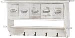 Garderobe MCW-C49, Wandgarderobe Wandregal, Vintage mit 5 Schubladen 32x65x13cm...