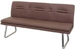 Sitzbank MCW-H70, Esszimmerbank Bank Polsterbank, R&uuml;ckenlehne Stoff/Textil...
