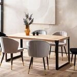 Esszimmertisch FineBuy 120 cm Esstisch Akazie Holz Massiv K&uuml;chentisch...