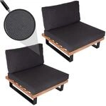 2er-Set Lounge-Sessel MCW-H54, Garten-Sessel, Spun Poly Akazie Holz...