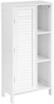 SoBuy Badezimmerschrank mit 1 T&uuml;r Wei&szlig; 48x24x96cm Rustikal