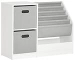 SoBuy Kinderregal mit 5 F&auml;chern Wei&szlig; 80x30x61cm Funktional