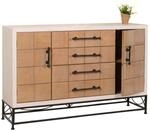 Kommode MCW-N30, Schrank Sideboard Highboard mit T&uuml;ren und Schublade,...