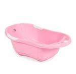 Babybadewanne Lilly platzsparend mit Wasserablauf, Ablagef&auml;cher f&uuml;r Zubeh&ouml;r rosa