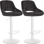 CLP Barhocker 2er Set h&ouml;henverstellbar mit Lehne Milet, Barst&uuml;hle gepolstert