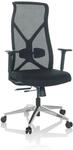 hjh OFFICE Profi B&uuml;rostuhl AZURRO B Stoff / Netzstoff mit Armlehnen