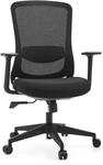hjh OFFICE Home Office B&uuml;rostuhl Sedito Stoff / Netzstoff mit Armlehnen
