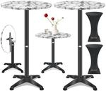 KESSER&reg; 2in1 Stehtisch klappbar Bistrotisch Aluminium Edelstahlplatte 