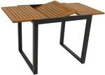 DEGAMO Balkon-Ausziehtisch RIVELLO 80/120x70cm, Aluminium anthrazit + Akazie...