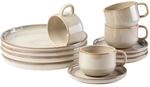Gipfelst&uuml;ck Kaffeeservice, Steinzeug Nebelwald Beige