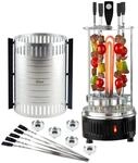 Zilan Kebap Maker Schaschlikspie&szlig; Schaschlik Grill mit Fettauffangschale 5...