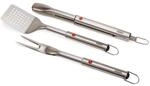 Joseph Joseph GrillOut 3-teiliges Edelstahl BBQ-Utensilien-Set, Wender, Zange &