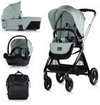 Chipolino Kinderwagen Elite 3 in 1 i-Size Babyschale Sportsitz Babywanne Tasche