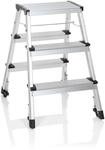hjh OFFICE Klappleiter SOLID IV Aluminium