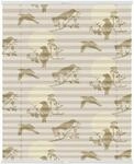 Lichtblick Plissee Klemmfix, ohne Bohren, blickdicht, Moon Birds - Beige