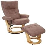 MCA Relaxsessel Edmonton, Fernsehsessel Hocker, Stoff/Textil 130kg belastbar ~