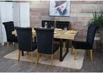 6er-Set Esszimmerstuhl MCW-D22, Stuhl K&uuml;chenstuhl, Nieten Samt ~ schwarz,