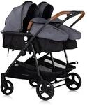 Chipolino Geschwisterkinderwagen Duo Smart klappbar umbaubar verstellbar Fu&szlig;sack