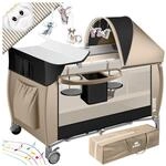 KIDIZ&reg; Babybett Reisebett Kinderreisebett Faltbar mit Matratze 120x60,