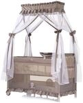 Chipolino Reisebett Palace, Baldachin Moskitonetz zwei Ebenen Wickelauflage beige