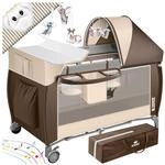 KIDIZ&reg; Babybett Reisebett Kinderreisebett Faltbar mit Matratze 120x60,