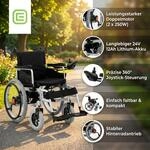 ECONELO Elektrischer Rollstuhl SL-LYD0012 Doppel-Motor - 2 &times; 250W - Schwarz