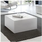 FineBuy Couchtisch MONOBLOC Holztisch Wei&szlig; 60 cm Wohnzimmertisch Sofatisch Tisch